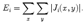 $$\begin{aligned} E_{i} = \sum _{x}\sum _{y}|J_{i}(x,y)| . \end{aligned}$$