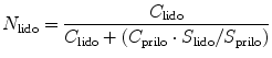 
$$ {N}_{\mathrm{lido}}=\frac{C_{\mathrm{lido}}}{C_{\mathrm{lido}}+\left({C}_{\mathrm{prilo}}\cdot {S}_{\mathrm{lido}}/{S}_{\mathrm{prilo}}\right)} $$
