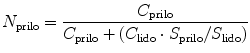 
$$ {N}_{\mathrm{prilo}}=\frac{C_{\mathrm{prilo}}}{C_{\mathrm{prilo}}+\left({C}_{\mathrm{lido}}\cdot {S}_{\mathrm{prilo}}/{S}_{\mathrm{lido}}\right)} $$
