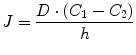 $$ J=\frac{D\cdot \left({C}_1-{C}_2\right)}{h} $$