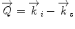 
$$ \overrightarrow{Q}={\overrightarrow{k}}_i-{\overrightarrow{k}}_s $$
