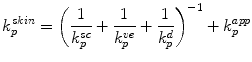 
$$ {k}_p^{skin}={\left(\frac{1}{k_p^{sc}}+\frac{1}{k_p^{ve}}+\frac{1}{k_p^d}\right)}^{-1}+{k}_p^{app} $$
