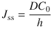
$$ {J}_{\mathrm{ss}}=\frac{D{ C}_0}{h} $$
