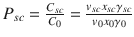 
$$ {P}_{sc}=\frac{C_{sc}}{C_0}=\frac{v_{sc}{x}_{sc}{\gamma}_{sc}}{v_0{x}_0{\gamma}_0} $$
