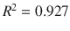 
$$ {R}^2=0.927 $$

