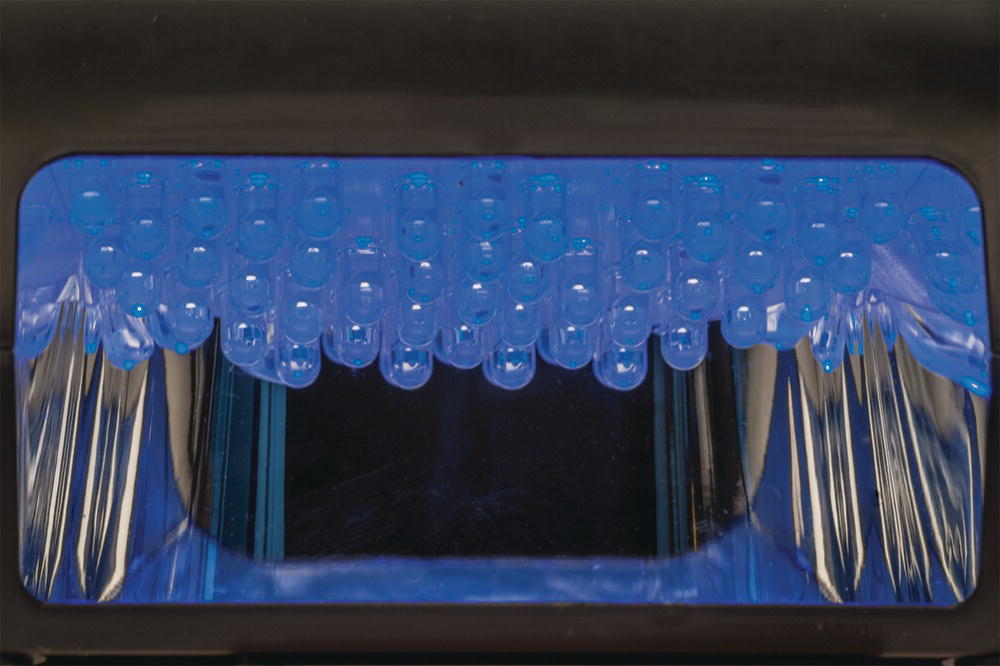 Schematic illustration of newer LED-style UV nail lamp